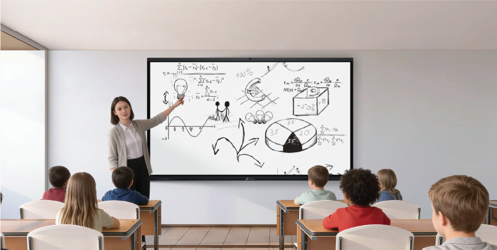 Qonevo Zero-Bonding Interactive Whiteboard with Mathematical Canvas